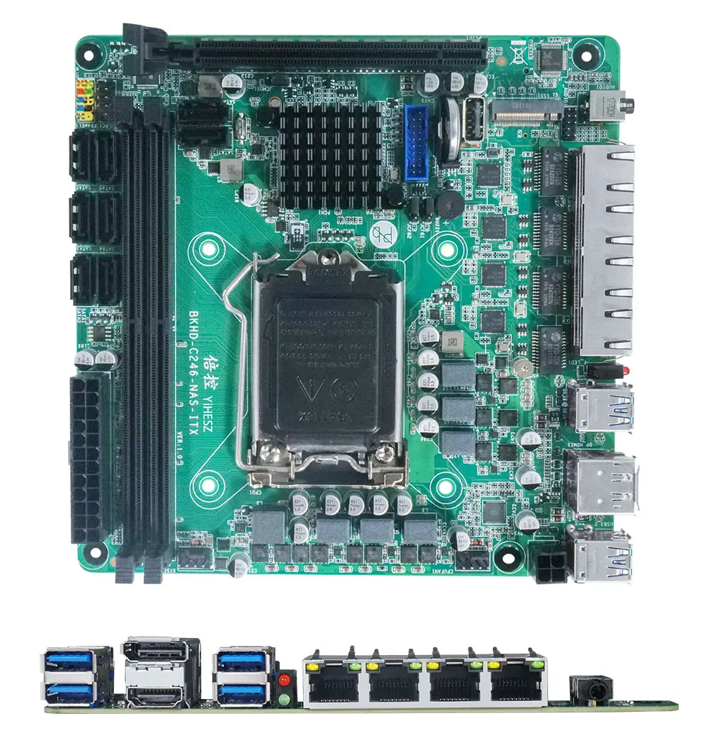 Motherboard C246 ITX NAS Mendu - Nas Motherboard 8 Sata Mini Itx ulasan dan harga