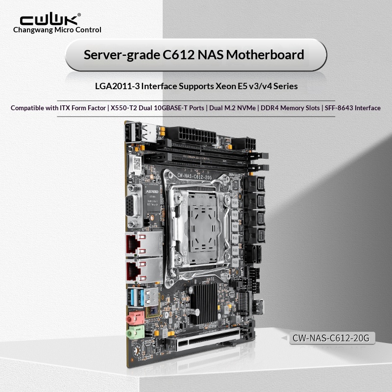 C612 LGA 2011-3 Xeon X99 Mothe - Nas Motherboard 8 Sata Mini Itx ulasan dan harga