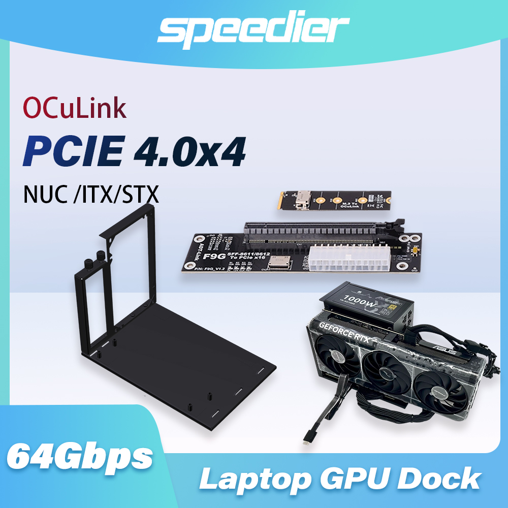 F9G 64Gbps OcuLink ke PCIE 4.0 - Oculink Egpu Mini Pc ulasan dan harga