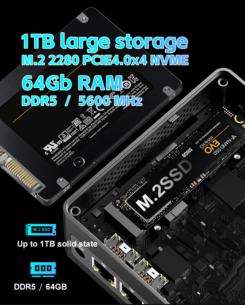 PC Mini Desktop Gamer Baru den - Amd Ryzen 7 7840Hs Mini Pc ulasan dan harga