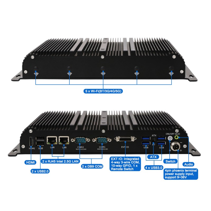 PC Edge AI Tanpa Kipas untuk I - Fanless Industrial Pc Rs485 Core I7 ulasan dan harga
