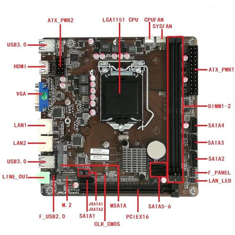 Motherboard Mini-ITX B365 LGA  - Nas Motherboard 8 Sata Mini Itx ulasan dan harga