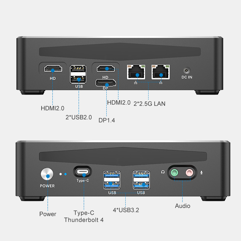 Komputer Desktop Kuat dengan C - Intel Core I9 13900H Mini Pc ulasan dan harga
